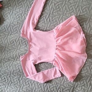 Pink Ballerina Leotard with Sequin Flowy Tulle